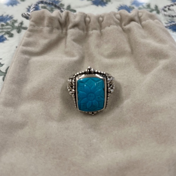 New Stephen Dweck Turquoise & Sterling Ring Size 7 - Picture 7 of 11